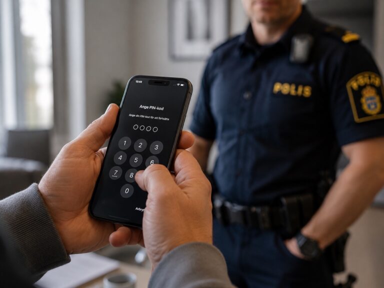 Får polisen tvinga dig att låsa upp din telefon?