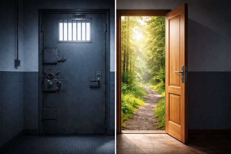 Skillnaden mellan öppen och sluten anstalt