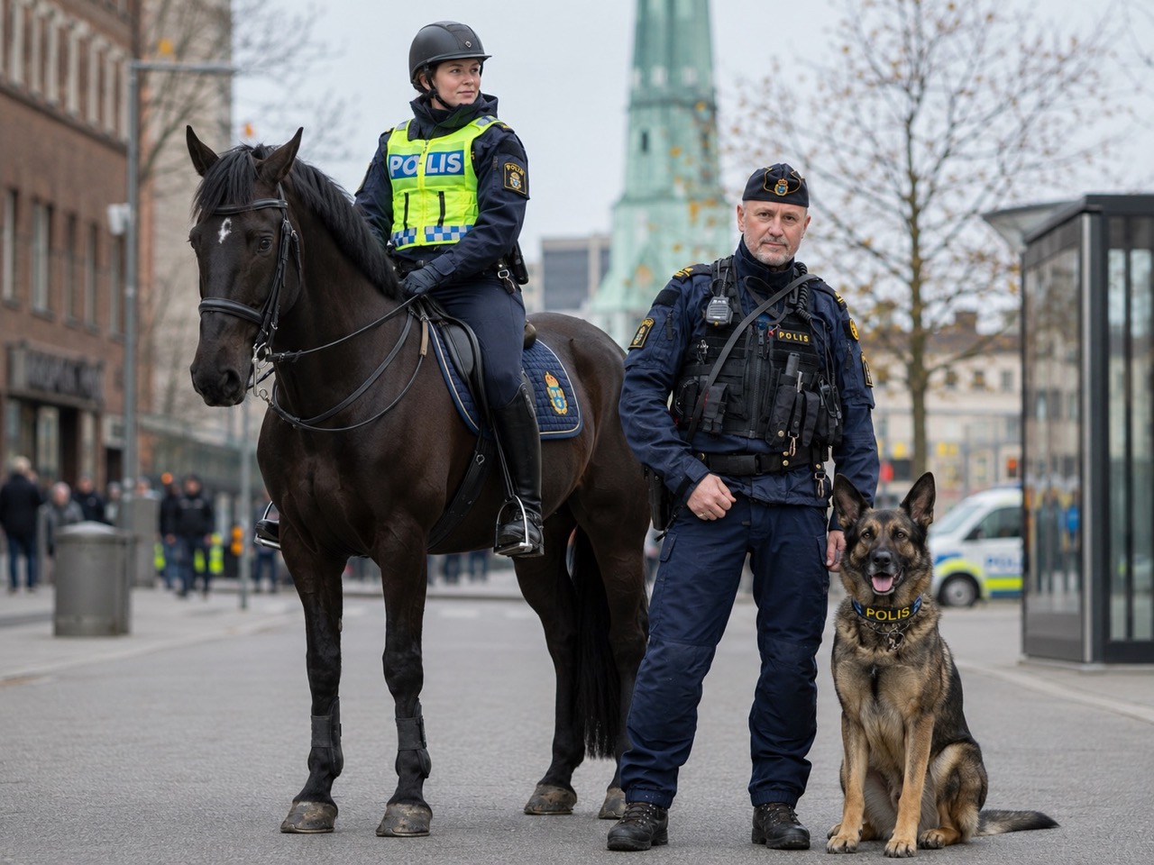 Hundförare och ridande poliser – Poliskårens fyrbenta enheter Stor.jpeg