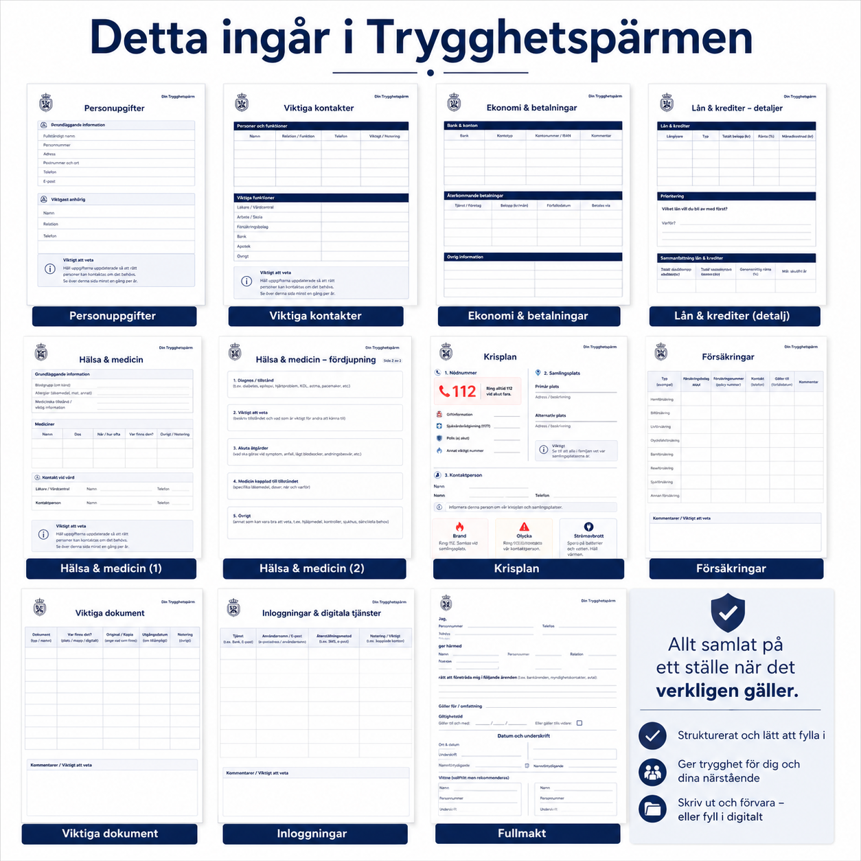 Trygghetspärm – samla viktig information på ett ställe (PDF) - Bild 2