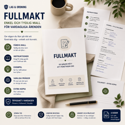Fullmakt mall pdf
