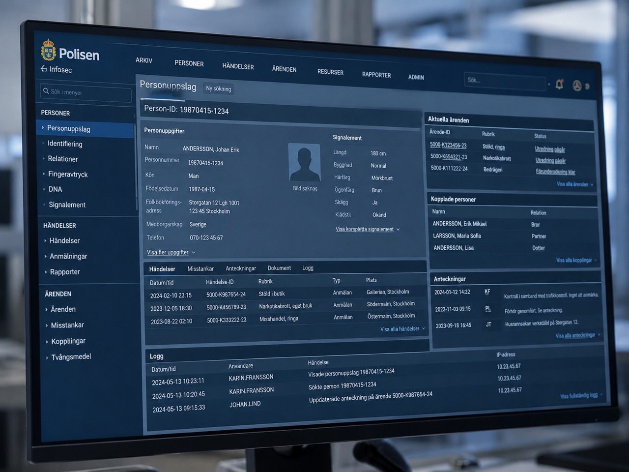 Polisens register – Struktur, datalagring och gallringsregler